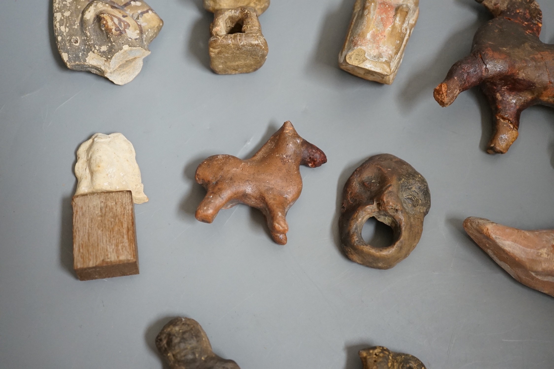 Assortment of pottery antiquities and fragments